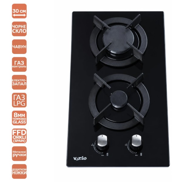 Фото - Варочная панель газовая Ventolux HG 320 RCS (BK) 7
